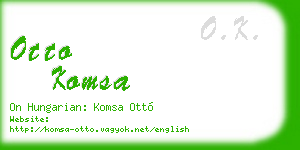 otto komsa business card